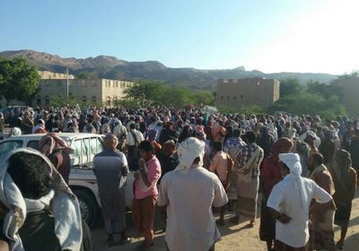 تشييع مهيب لجنازة الشهيد "الحجيلي" بمحافظة الضالع 