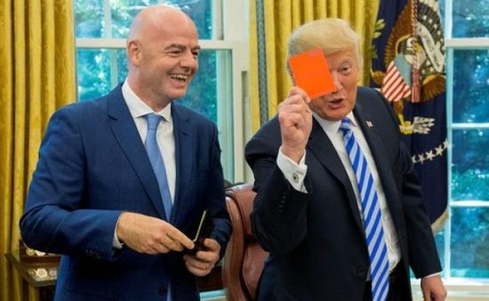 ترامب يلتقي رئيس "فيفا" في نيوجيرسي