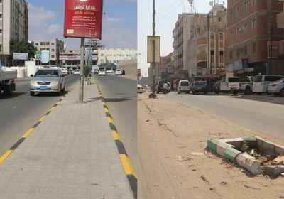 بدعم سعودي..الانتهاء من صيانة شارع محمد سعد عبدالله في الشيخ عثمان (صور) 
