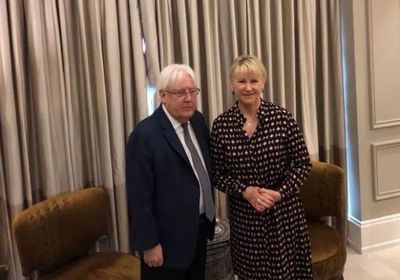 "غريفيث" يبحث مع وزيرة السويد للشؤون الخارجية الأزمة اليمنية 