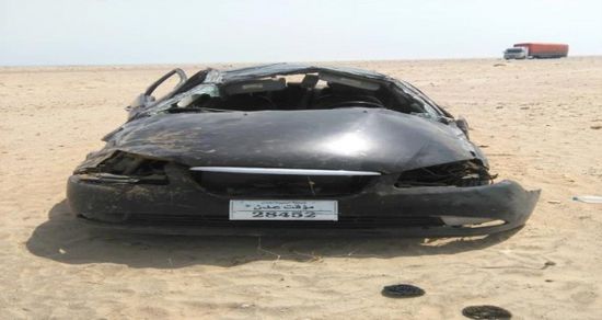 مصرع فتاة وإصابة 6 آخرين في حادث مروري مروع بأبين