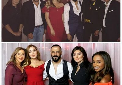 صورة.. نسرين طافش بصحبة النجم قصي خولي ومحمد رمضان