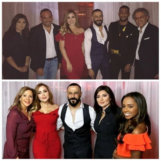 صورة.. نسرين طافش بصحبة النجم قصي خولي ومحمد رمضان