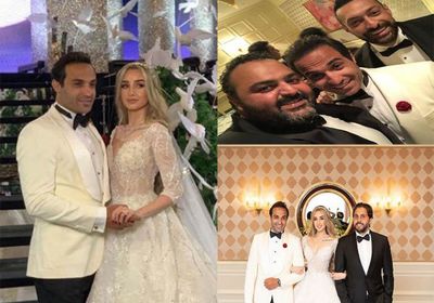 هكذا هنأ شيكو وهشام ماجد أحمد فهمي بحفل زفافه