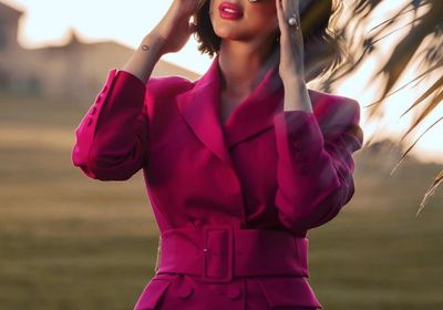 "في دبي".. بسمة بوسيل أنيقة بجلسة تصوير جديدة