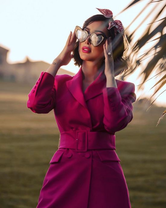 "في دبي".. بسمة بوسيل أنيقة بجلسة تصوير جديدة