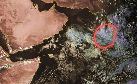 توقعات بتطور المنخفض ببحر العرب إلى عاصفة مدارية خلال الساعات القادمة