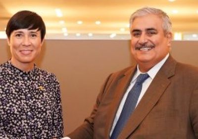 وزير خارجية البحرين يلتقي بنظيرته النرويجية في أمريكا