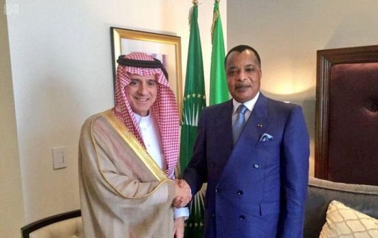  وزير الدولة للشؤون الخارجية السعودي ورئيس جمهورية الكونغو يناقشان موضوعات مشتركة