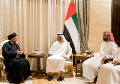 الشيخ محمد بن زايد يستقبل عمار الحكيم رئيس تيار الحكمة الوطنى العراقى