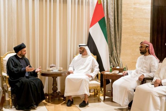 الشيخ محمد بن زايد يستقبل عمار الحكيم رئيس تيار الحكمة الوطنى العراقى