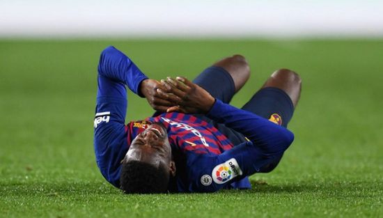 برشلونة الإسباني يوضّح طبيعة إصابة لاعبه ديمبلي