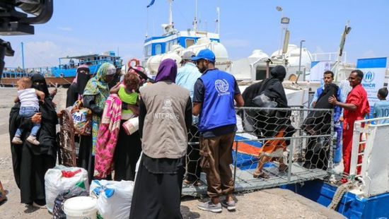 بالصور..عودة 143 لاجئاً صومالياً من اليمن إلى بلادهم