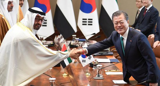 اتفاق بين الإمارات وكوريا الجنوبية لتعزيز العلاقات العسكرية