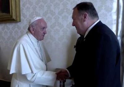 بابا الفاتيكان وبومبيو يتفقان على ضرورة حماية حقوق الأقليات المسيحية 