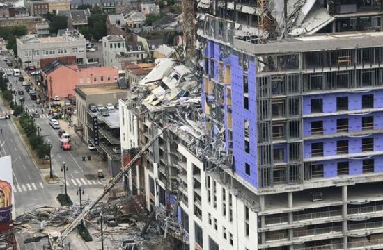 أمريكا.. انهيار فندق "قيد الإنشاء" ومصرع وإصابة 19 شخصًا