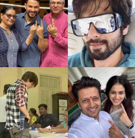 بالصور.. نجوم الهند يشاركون بالانتخابات العامة 