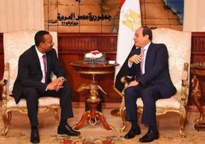 بدء لقاء الرئيس المصري ورئيس الوزراء الإثيوبي لبحث ملف سد النهضة
