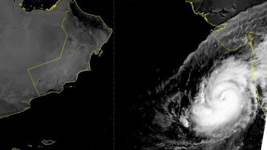 1300 كيلو متر تفصل إعصار كيار عن سلطنة عمان