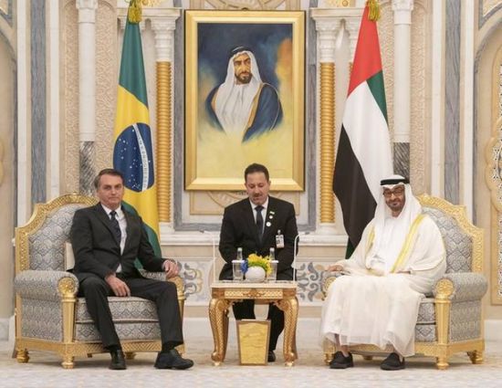 ولي عهد أبو ظبي يناقش العلاقات الثنائية مع الرئيس البرازيلي  بالإمارات