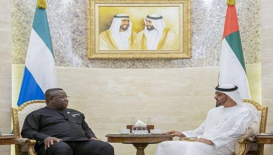 ولي عهد أبوظبي يبحث مع رئيس سيراليون التعاون المشترك بين البلدين
