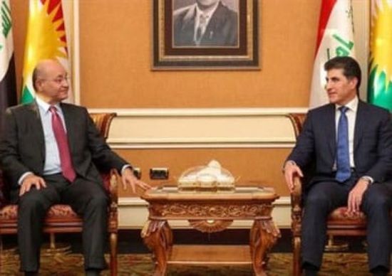  الرئيس العراقي يناقش مع رئيس إقليم كردستان الأمور العالقة بين بغداد وأربيل