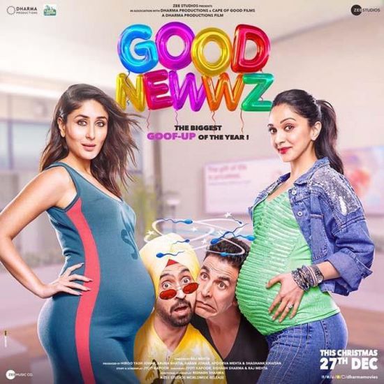طرح البوستر الأول لفيلم "Good Newwz"