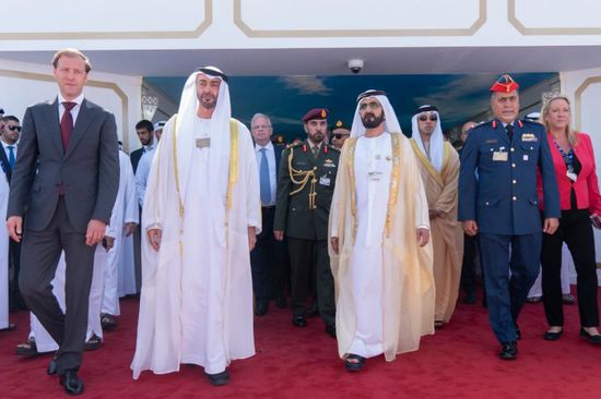 بن زايد وبن راشد يشهدان افتتاح دورة جديدة من معرض دبي الدولي للطيران 2019