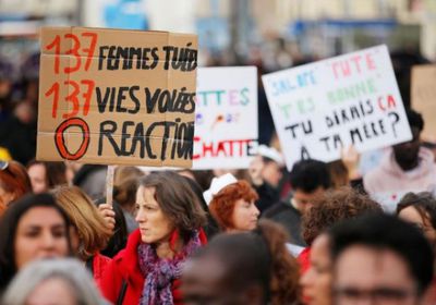 احتجاجات ضد العنف الأسري في فرنسا بعد مقتل 130 امرأة 
