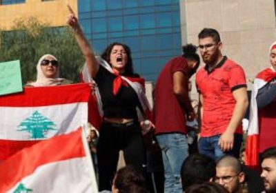 متظاهرون لبنانيون ينددون بالتدخلات الأمريكية فى بلادهم