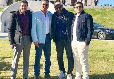 أحمد الفيشاوي برفقة مصطفى خاطر وعباس أبو الحسن من كواليس "أشباح أوروبا"