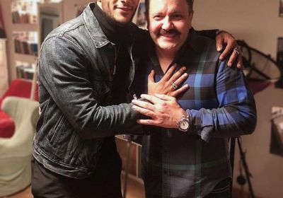 إدوارد بصحبة محمد رمضان في كواليس "البرنس" (صور)