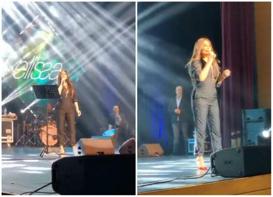 إليسا تشعل مسرح حفلها بالقاهرة (فيديو)