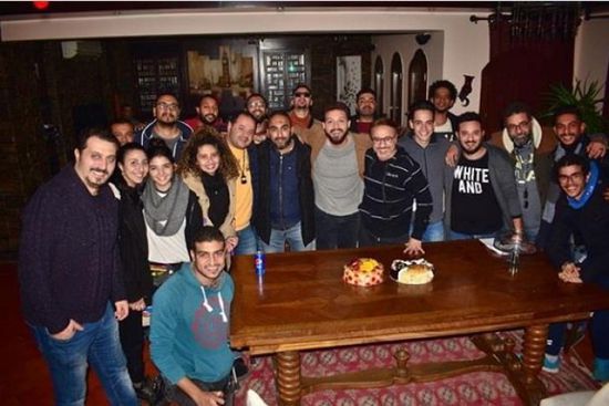 فريق عمل "الأخ الكبير" يحتفل بعيد ميلاد محمود حجازي