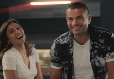 عمرو دياب يرقص بصحبة دينا الشربيني في آخر ظهور لهما (فيديو)