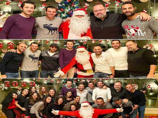 بصحبة نجوم الفن.. محمد محمود عبد العزيز يحتفل بالكريسماس 