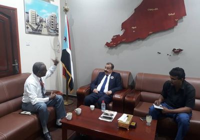 تفاصيل اجتماع "بن بريك" مع سفير النوايا الحسنة بالأمم المتحدة عادل سيدو