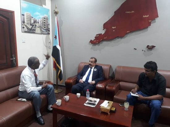 تفاصيل اجتماع "بن بريك" مع سفير النوايا الحسنة بالأمم المتحدة عادل سيدو