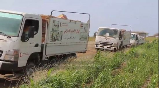 في ختام 2019..الهلال الإماراتي يسير قافلة إغاثية جديدة إلى المخا بتعز (فيديو)