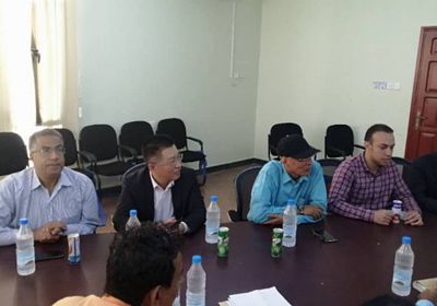 وفد صيني يناقش مع الانتقالي إقامة مصنع استكشافي بأبين