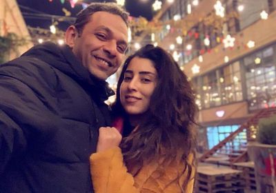 أيتن عامر تحتفل بعيد ميلاد زوجها