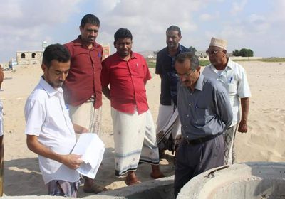 مديرية الشحر تتسلم مشروع مجاري بن جوبان