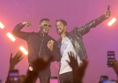 لأول مرة.. محمد رمضان وسعد لمجرد يغنيان "إنساي" أمام جمهور دبي (فيديو)