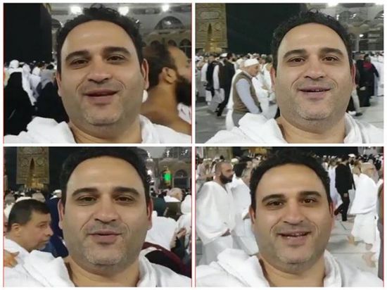 أكرم حسني يؤدي مناسك العمرة ويدعو لهؤلاء (فيديو)