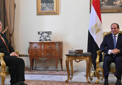 الرئيس المصري يلتقي وزير الخارجية الأمريكي على هامش مؤتمر برلين