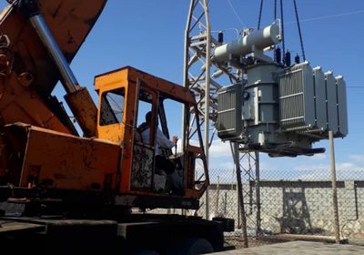 محول بقدرة 5 ميجا فولت لمحطة شقرة (صور)