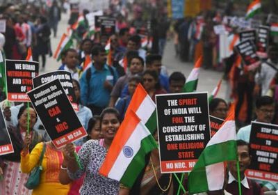  احتجاجات واسعة بالهند ضد قانون الجنسية