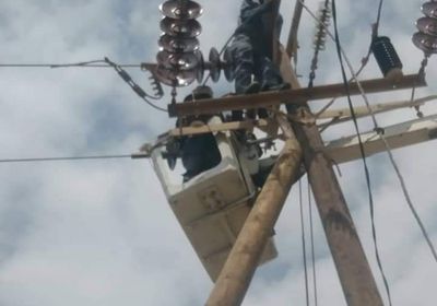 انتهاء أعمال الصيانة بخطوط كهرباء إنماء 2 بعدن (صور)