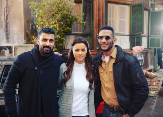 محمد رمضان بصحبة نور ومحمد سامي في كواليس "البرنس"