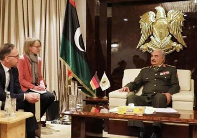  قائد الجيش الليبي يستقبل وزير الخارجية الألماني في بنغازي